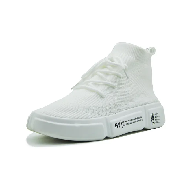 Stretch Socks All match Hip hop Harajuku Lightweight High top Sneakers White - Shop at LoveMi