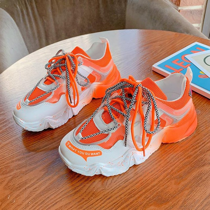 Summer New Style Mesh  Orange Pair Of Shoes