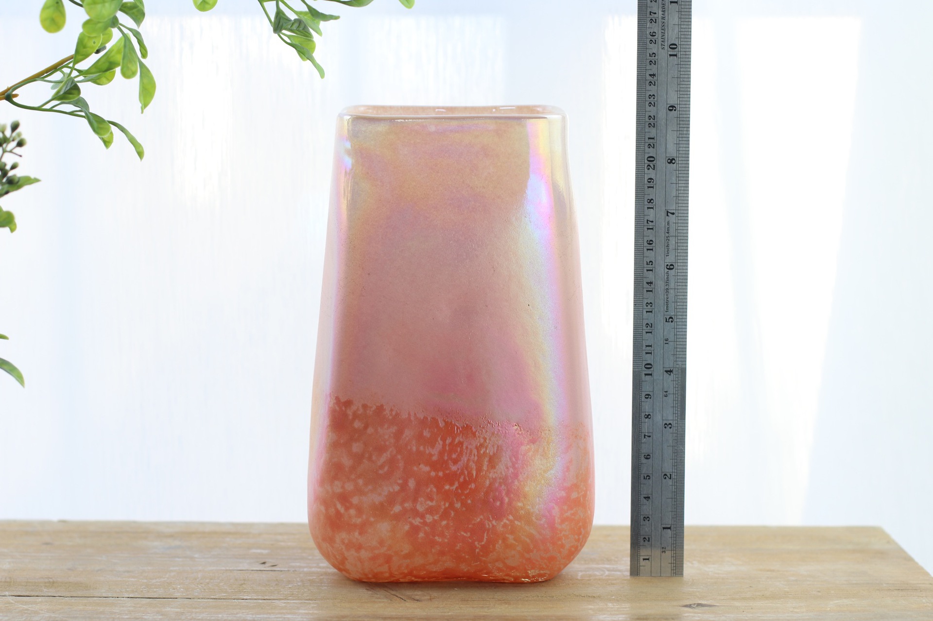 Creativity Green And Pi nk Gradual Pearlescent Vase