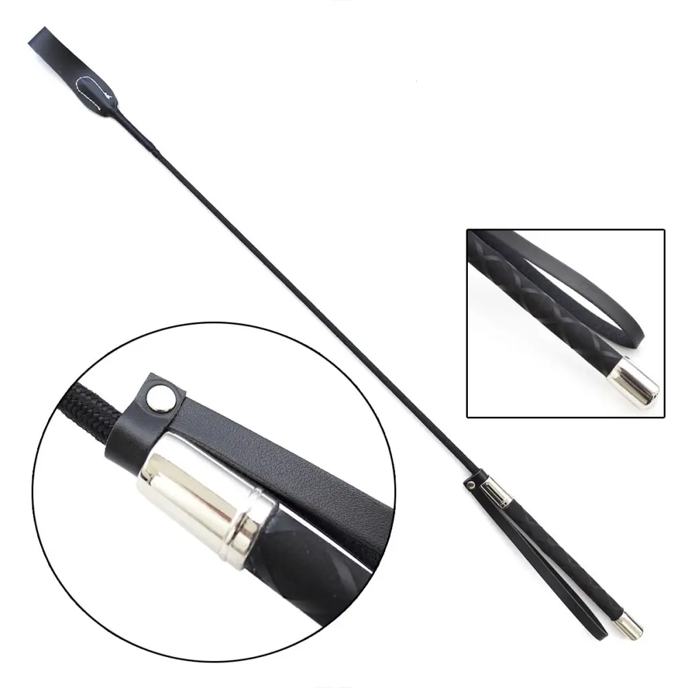 Horse Riding PU Leather Whip Fun Supplies Straight Pointer