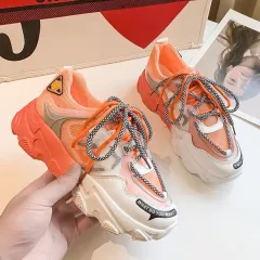 Gradient Rainbow Platform Daddy Shoes Women - Orange - View 1