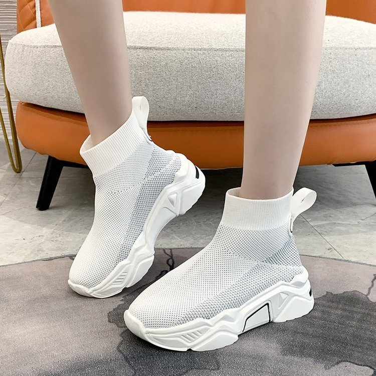 Fashionable Breathable High-Top Stretch Women's Shoes