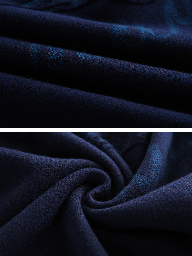 Men's Jacquard Loose Plus Size Wool Sweater