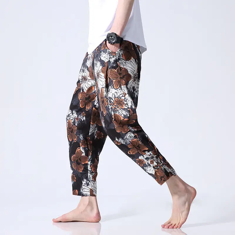 Loose Buckle Plus Size Wide-leg Pants Trendy Beach Pants