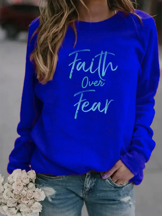 Autumn Sweaters Printed Ladies' Blouses Foreign Trade Source Blue - Shop at LoveMi