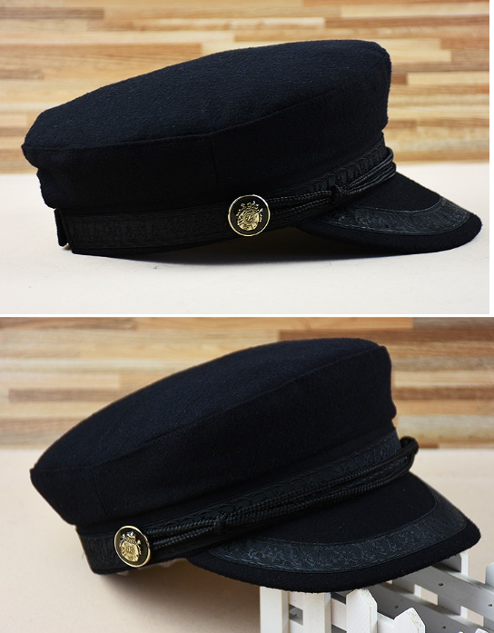 Spring And Autumn Navy Style Lace Sexy Cap