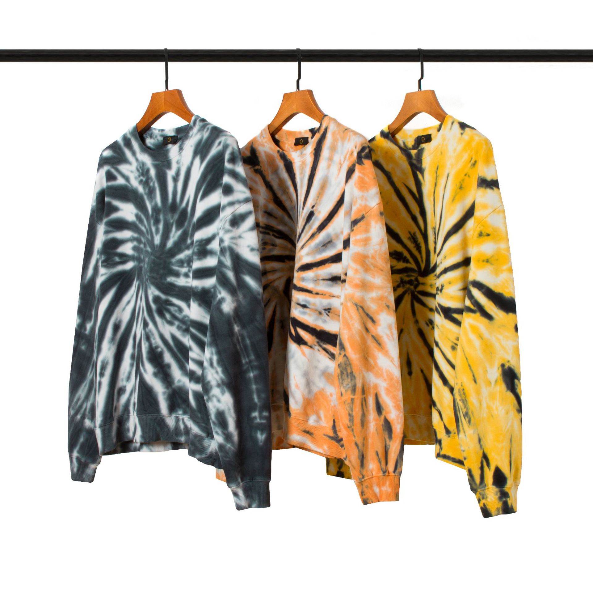 Hand-made Hit Color Round Neck Sweater Hip-hop Trend