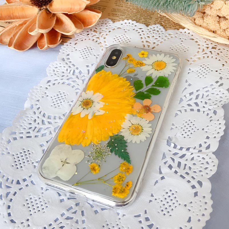 Anti-Drop Soft Sunflower Real Flower Phone Case - Image 2