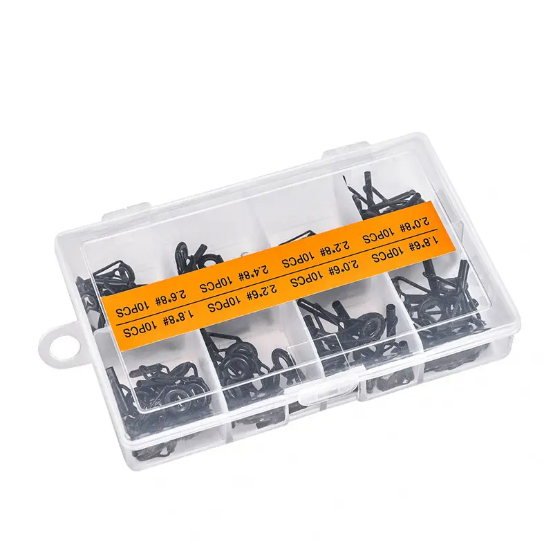 Black Multi-size Sea Rod Guide Ring Set