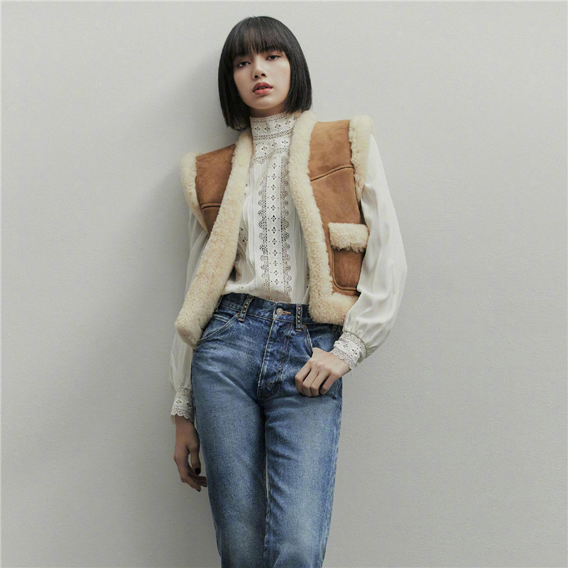 Lisa Lamb Vest Coat Lace Shirt Fashion Suit