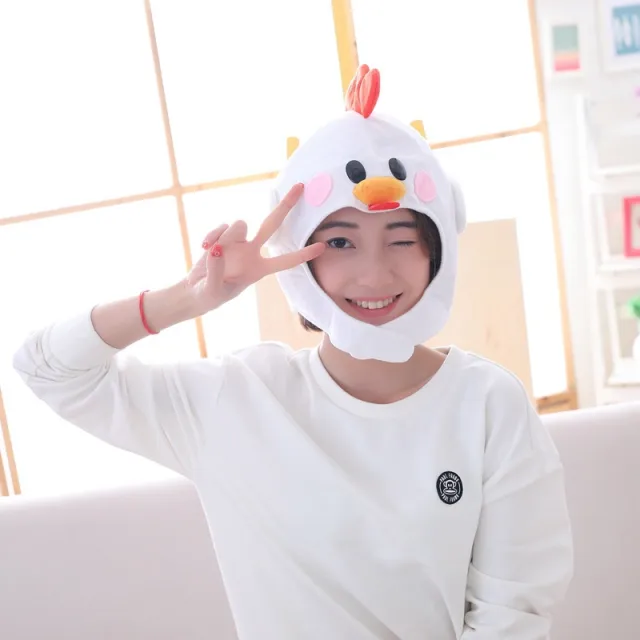 Chick Hat Photo Props Photo Props Plush Hood White - Shop at LoveMi