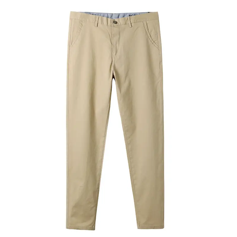 Solid Color Men's Cropped Trousers Pants