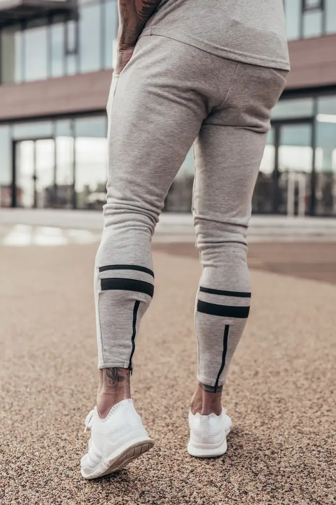 Men's Pure Color Slim Fit Sports Casual Fitness Pants