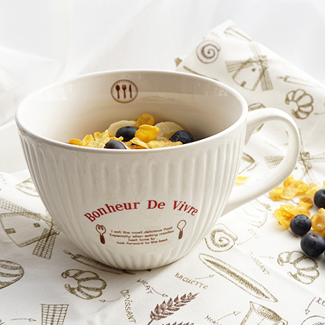 Large Capacity Big Belly Cup Milk Cup Coffee Cup White - Shop at LoveMi