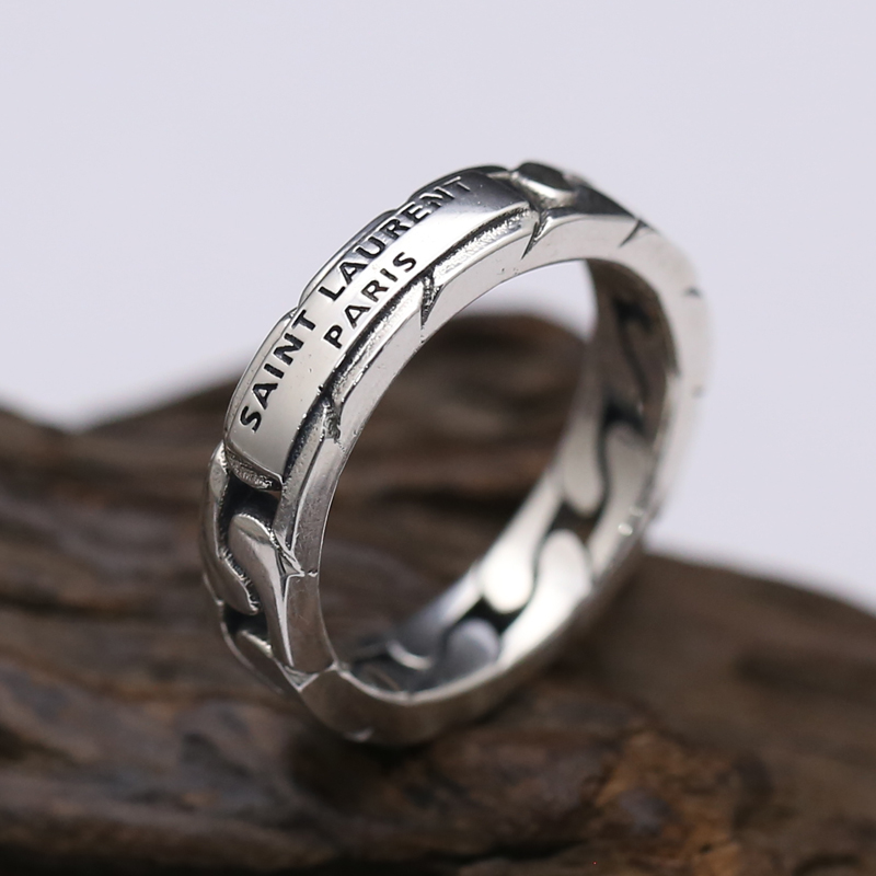 S925 Sterling Silver Jewelry Creative Chain Ring Silver Ring