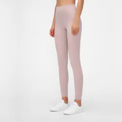 Nine-Point Hip-Lifting High-Elastic Fitness Pants - Sandstone - View 1