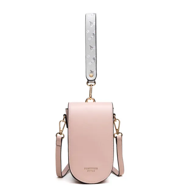 Mobile Phone Bag Korean Version PU Multifunctional Handbag Pink - Shop at LoveMi