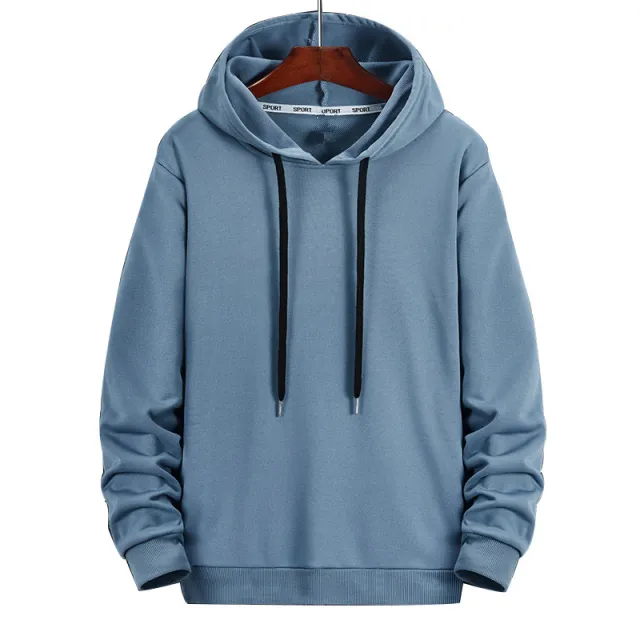 Street Solid Color Hooded Jacket Baseball Uniform Blue - Shop at LoveMi