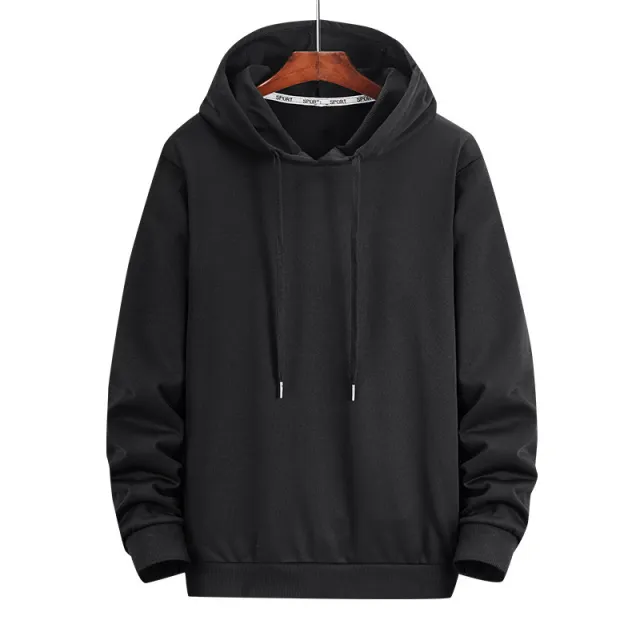 Street Solid Color Hooded Jacket Baseball Uniform Black - Shop at LoveMi