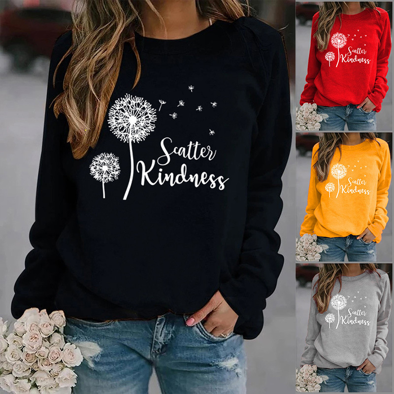 Animal European And American Print Crew Neck Sweater