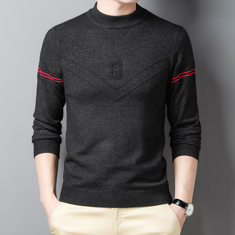 Middle-Aged Men's Round Neck Sweater Sweater