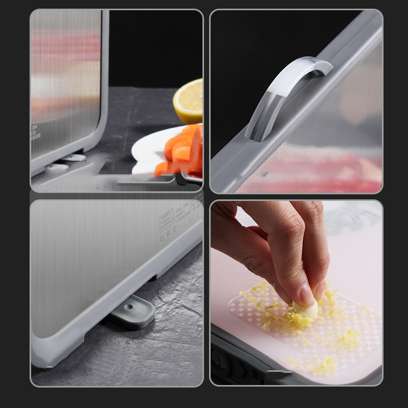 Multifunctional Thickened Cutting Board 304 Stainless Steel Double-sided