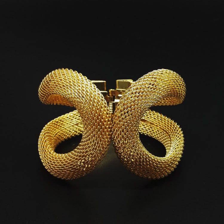 Gold Mesh Design Stretch Bracelet Accessory