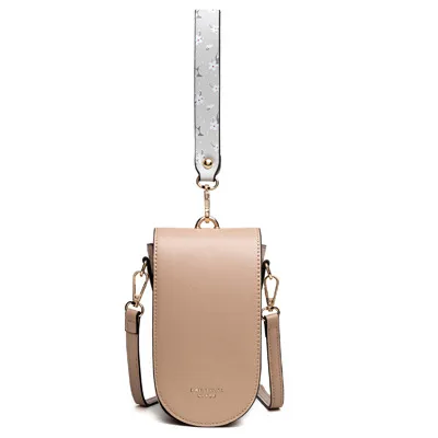 Mobile Phone Bag Korean Version PU Multifunctional Handbag Apricot - Shop at LoveMi