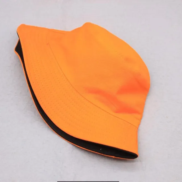 Double sided Solid Color Ins Fisherman Hat Women Orange Black - Shop at LoveMi