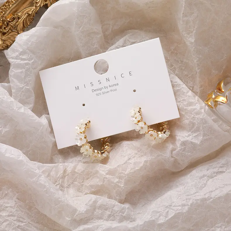 Shell Flower Earrings New Trendy Circle