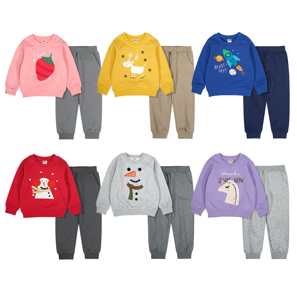 Children's Long Sleeve Embroidery Two-piece Set