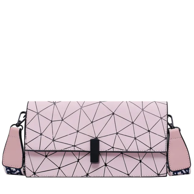 Reticulated Fashion Simple Shoulder Diagonal Bag Pink - Shop at LoveMi