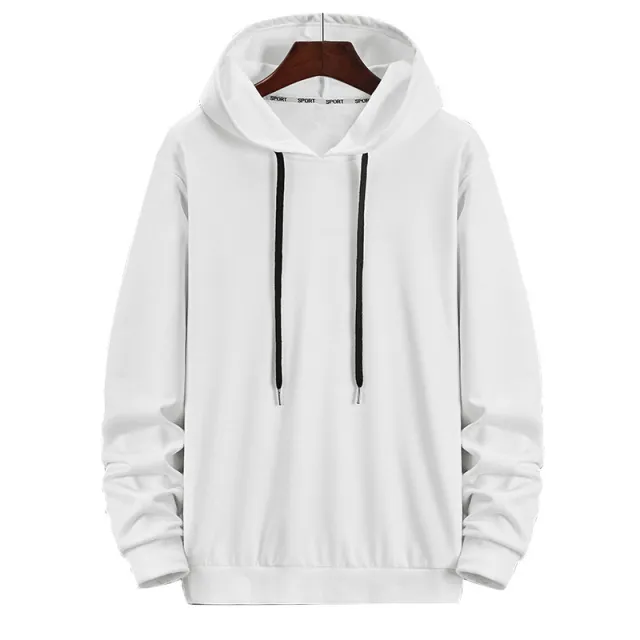 Street Solid Color Hooded Jacket Baseball Uniform White - Shop at LoveMi