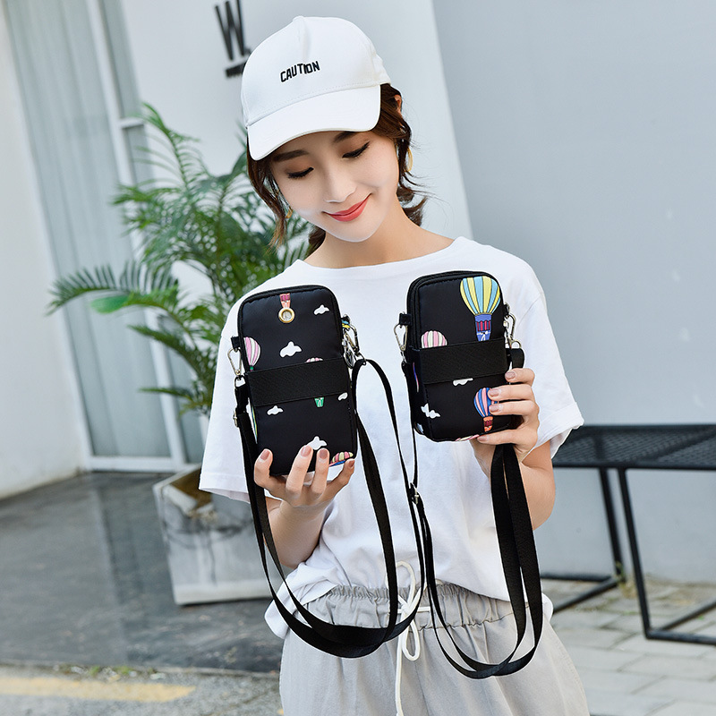 Crossbody Hanging Neck Mobile Phone Cloth Bag Portable Mini Bag
