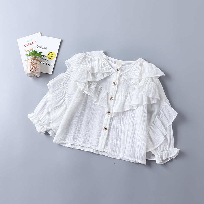 Children's Clothing In a Shirt And Denim Skirt
