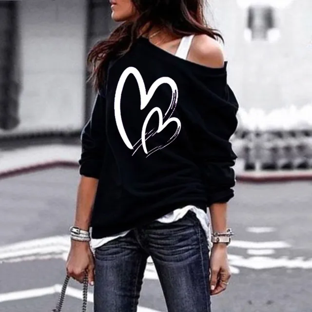 Round Neck Loose Loving Couple Thin Sweater Black - Shop at LoveMi