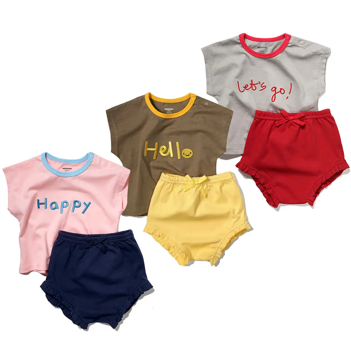 Minizone Girls Suit Baby Shorts Baby Western Fashion Two-piece Suit