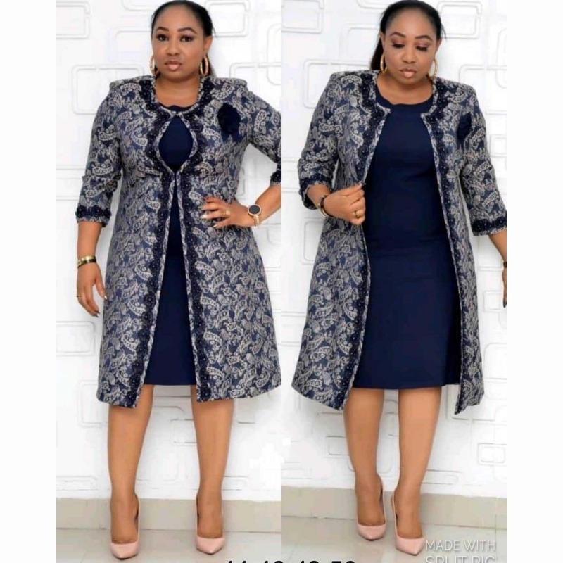 Two-Piece Jacket Mid-Length Five-Point Sleeves Loose Large Size