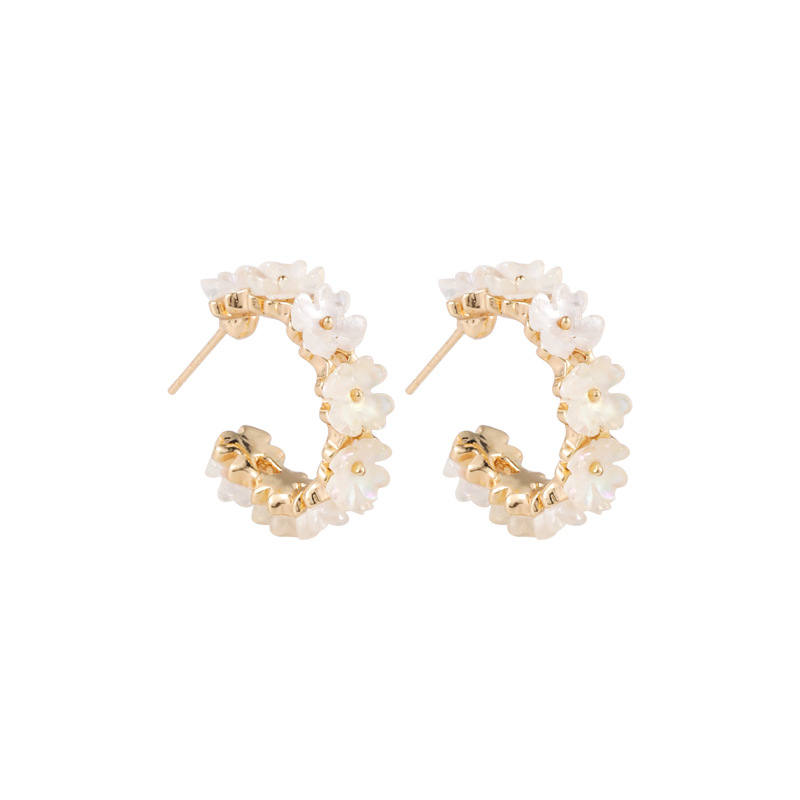 Shell Flower Earrings New Trendy Circle