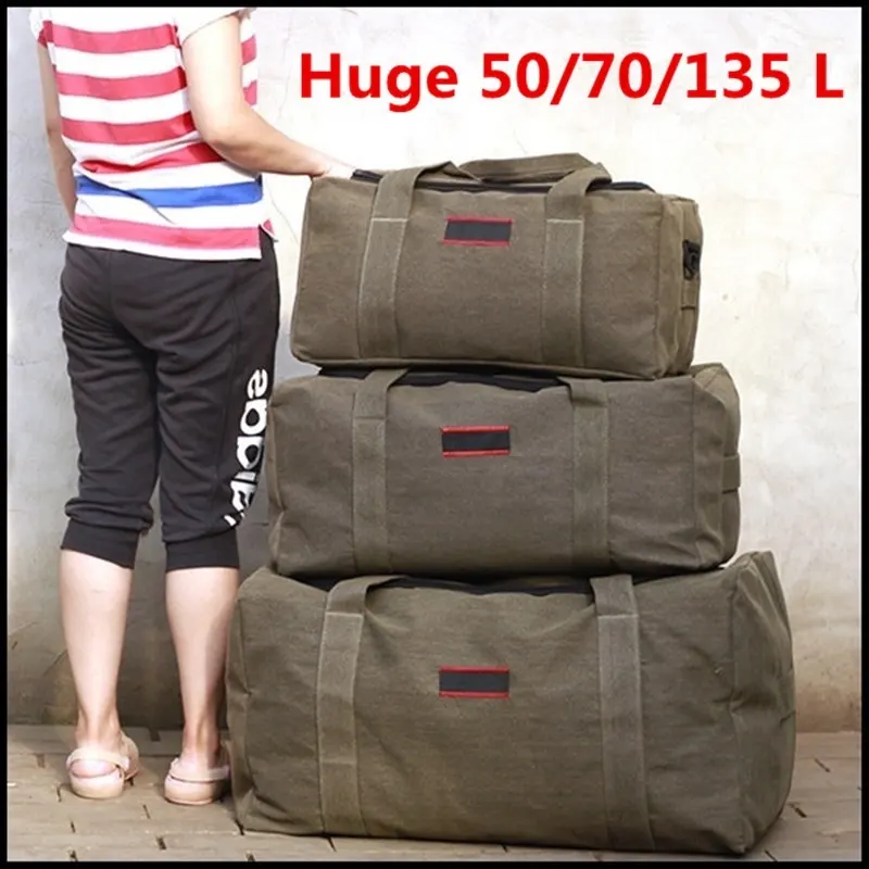 Large Capacity Canvas Hand Luggage Bag Travel Bag Men's