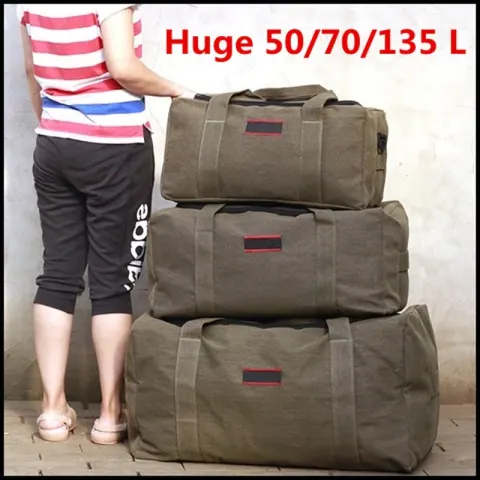 Large Capacity Canvas Hand Luggage Bag Travel Bag Men's
