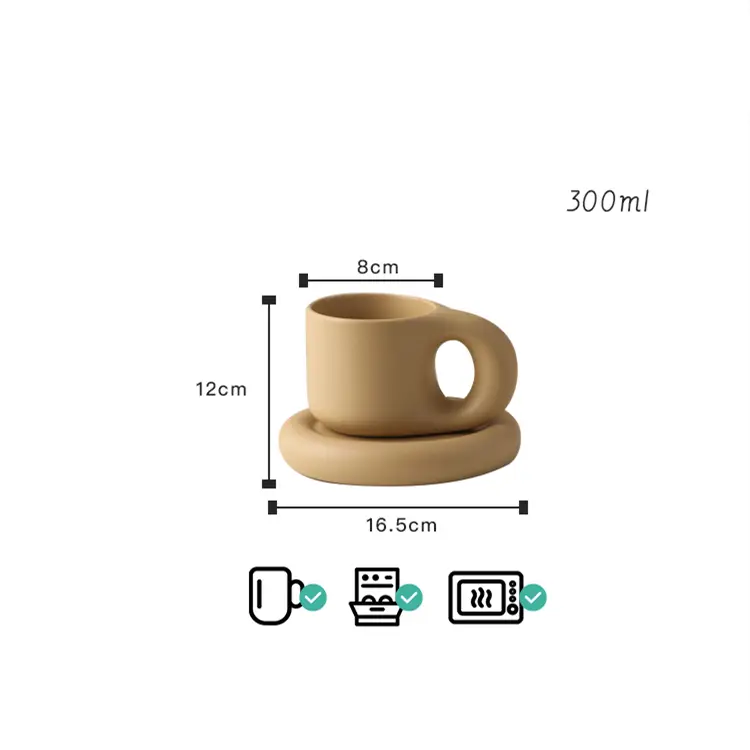 Ceramic Mug Fat Cup Set Gift Home Office Leisure Coffee Cup