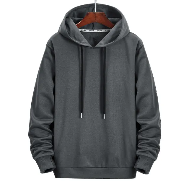 Street Solid Color Hooded Jacket Baseball Uniform Grey - Shop at LoveMi