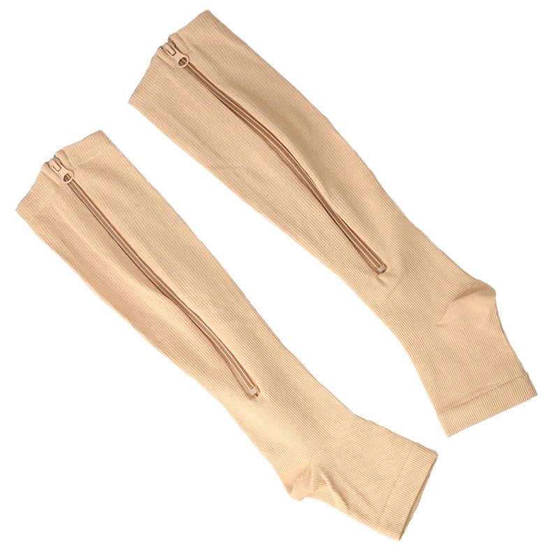 Plastic Calf Yoga Socks Compression Zipper Socks - lifestyle