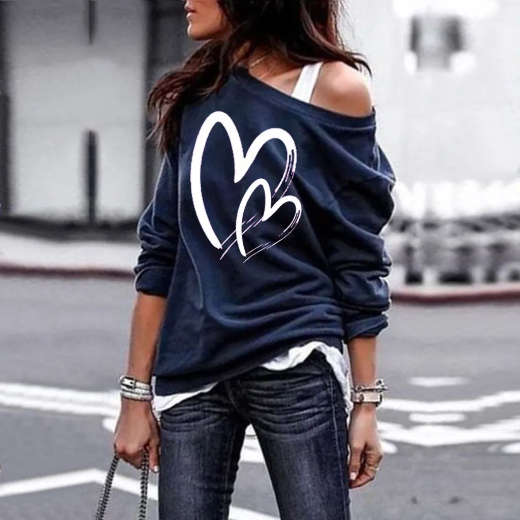 Round Neck Loose Loving Couple Thin Sweater - Navy Blue
