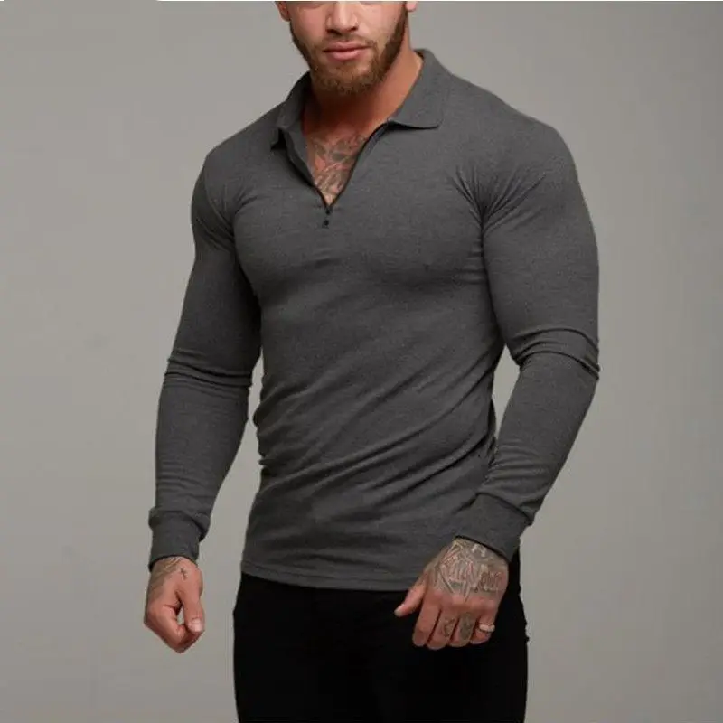 T Shirt Men Longsleeve Polo