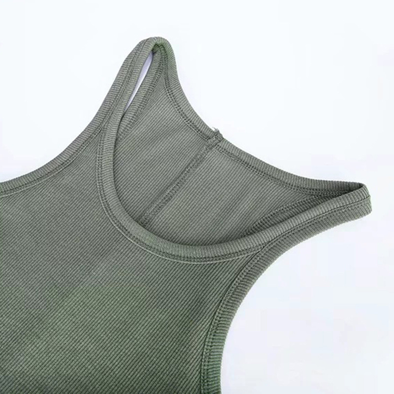 European and American Style Solid Color Stretch Vest