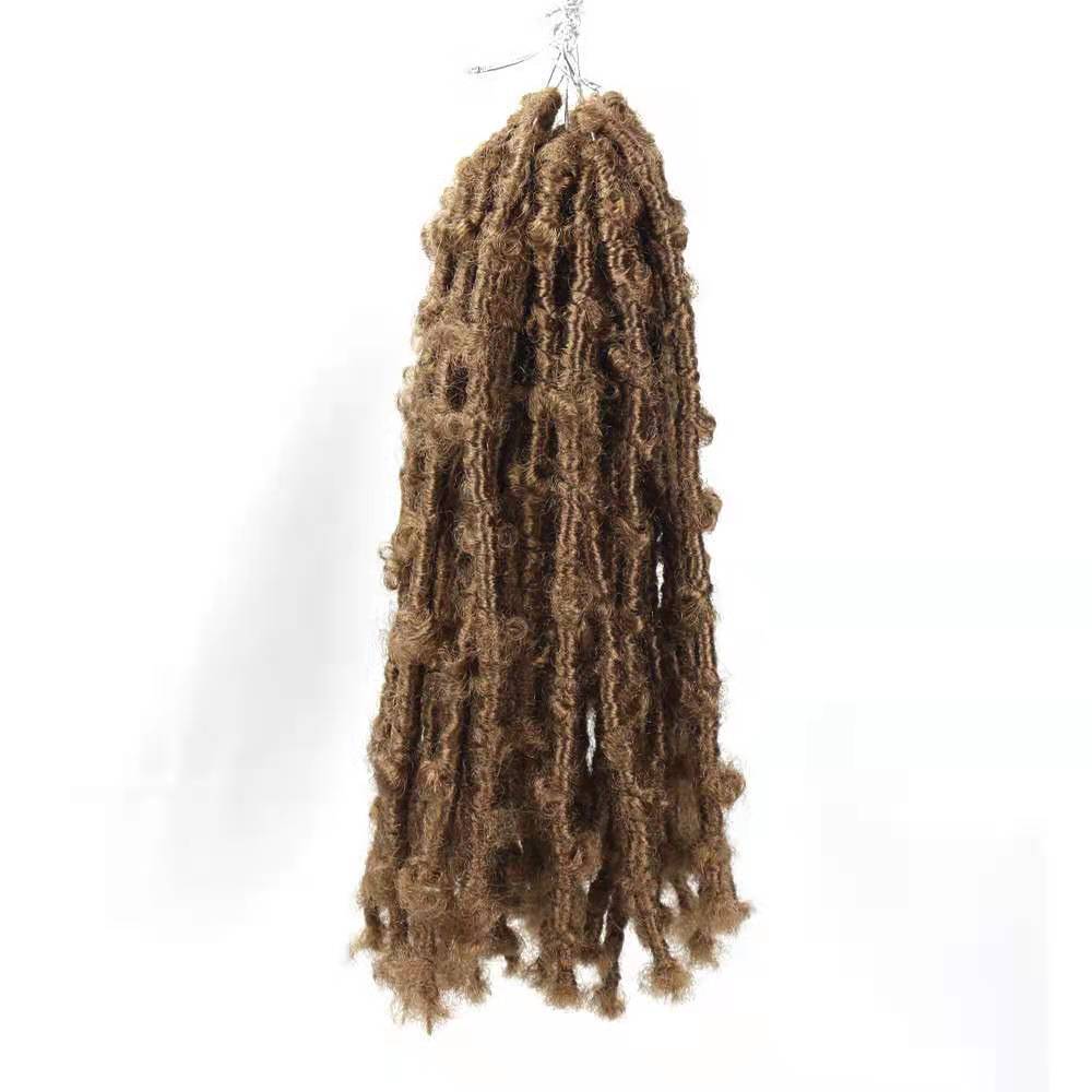Cross-Border Wig Short Curly Hair Wrapped Tube Butterfly Song in 12strands NO30