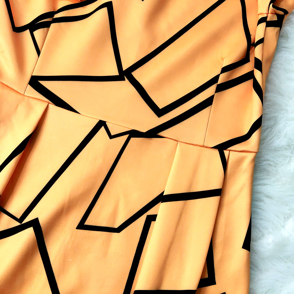 Fashion Printed Skirt With High Waist And Buttocks