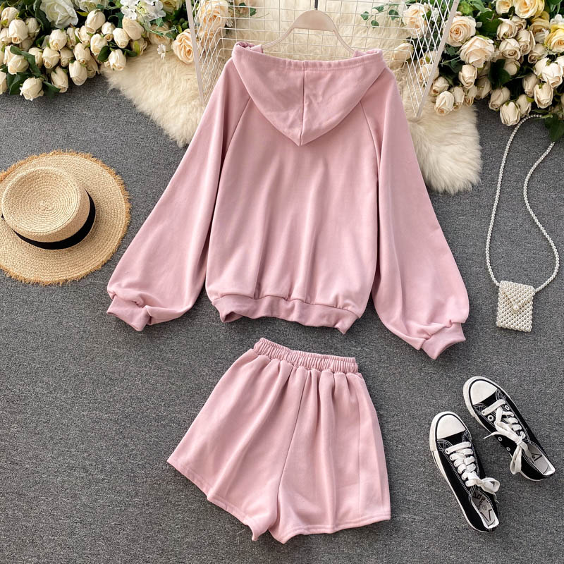 Fashion Tube Top Short Wide-leg Pants Ladies Suit